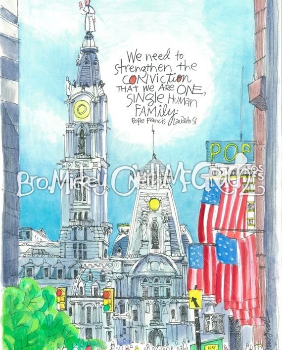 Pope Francis in Philly: City Hall - Bro. Mickey McGrath