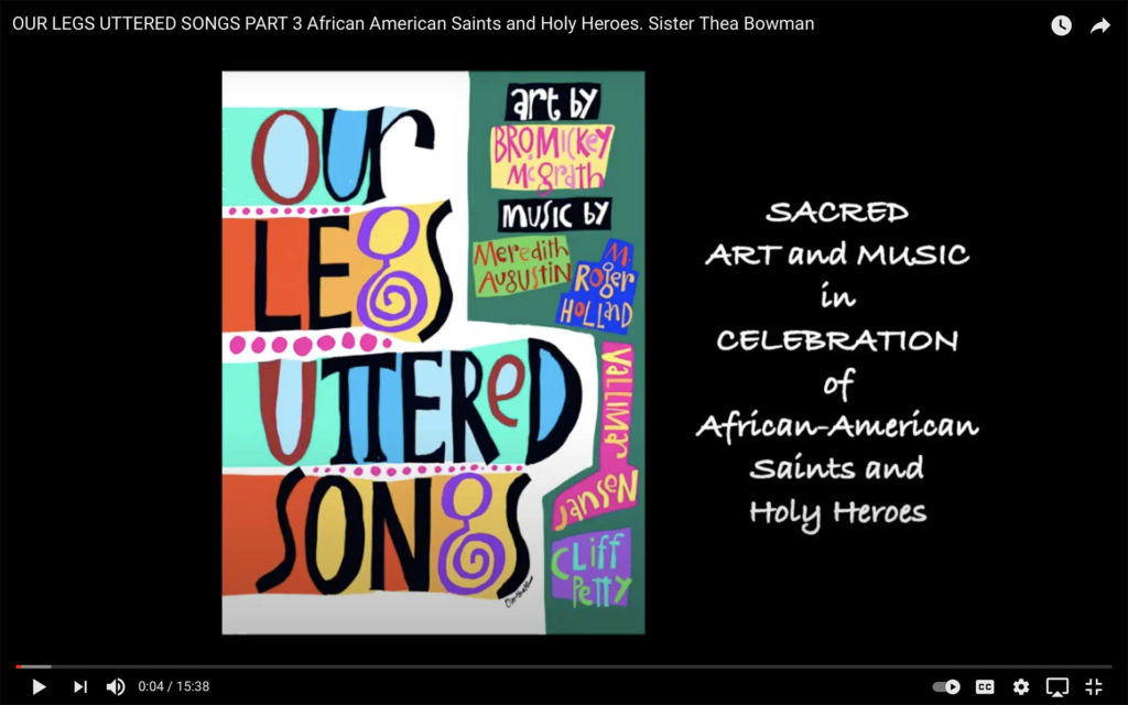 This video is the third part of a four part series created for Black History Month.  It celebrates the life and accomplishments of Sister Thea Bowman whose cause is up for Canonization.  Music is provided by M. Roger Holland, II.